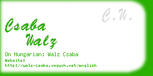 csaba walz business card